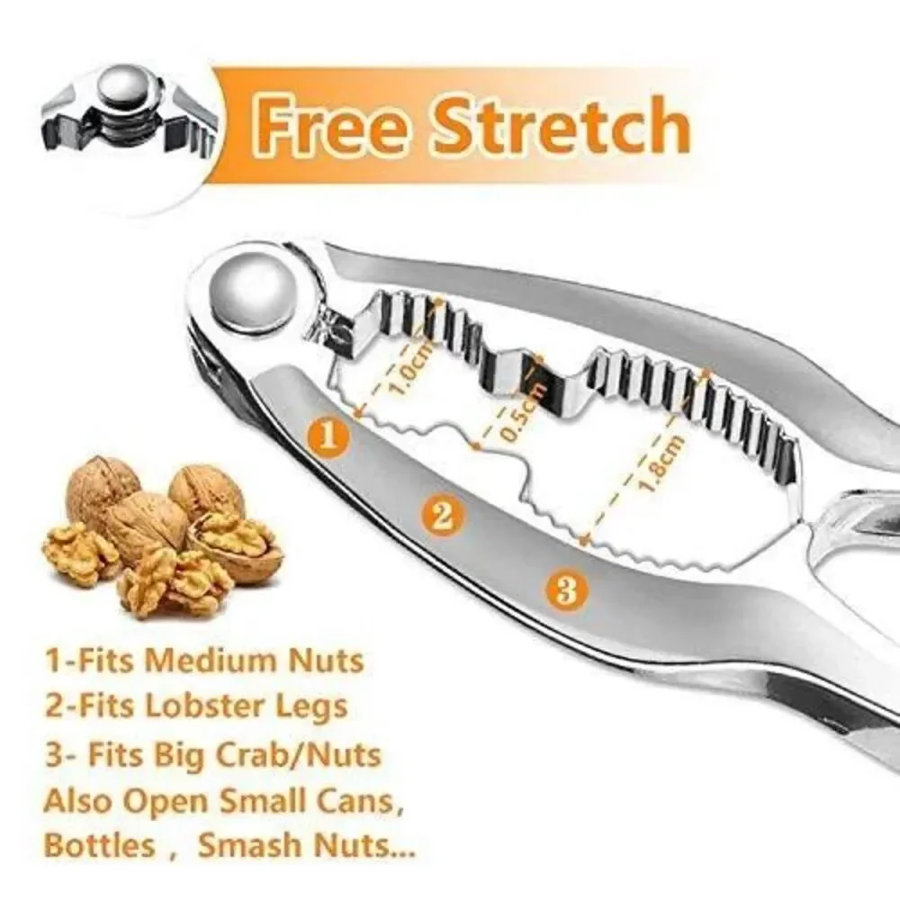 5‑Pack Crab Leg / Crab Claw Crackers – Stainless Steel – Modern Style